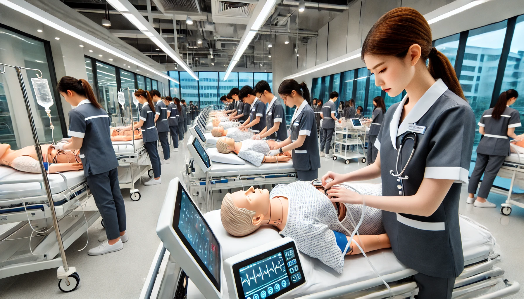 a nursing simulation lab at one of Thailand’s top nursing schools.